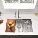 25 Undermount Kitchen Sink Workstation-Wesliv 25x19 Inch Stainless Steel Undermount Kitchen Sinks Workstation 16 Gauge Single Bowl Deep Sink with Cutting Board