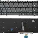Siakoocty Laptop Replacement US Layout with Backlight Keyboard for Dell Precision 7750 7550 7760 7560 Series Laptop with Backlit US Layout P/N: 0713DM 713DM PK132V72B00