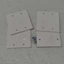 2-Gang Blank Wall Plate Outlet Cover Plate Unbreakable Polycarbonate Thermoplastic Double Blank Faceplate Electrical Receptacle Cover, White, 4 Pack