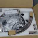 LEDIARY 20" Caged Ceiling Fan with Light and Remote, Low Profile Flush Mount Fandelier, Walnut Bladeless Enclosed Small Fan Lights Ceiling Fixtures, Rustic Farmhouse Style for Bedroom, Outdoor