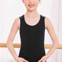 Arshiner Girls Ballet Leotards Dance Gymnastic Outfits Crisscross Straps Sleeveless Tank Dancewear Size 30