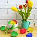 120 Pcs Plastic Egg Shakers Easter Egg Shaker Percussion Musical Maracas Plastic Easter Egg for Kids Toys Learning DIY Painting (10 Colors)