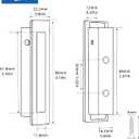 HOMOTEK Recessed Pocket Door Pull Handle, Edge Flush Door Pull, Hidden Door Finger Pull, Modern Pocket Hardware for Sliding Door, Size: 80x22x16mm, Stainless Steel 304 (Brushed Brass,4pack)