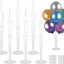 Voircoloria 6 Sets Balloon Stand Kits, Balloon Sticks with Base for Table Centerpieces Graduation Birthday Baby Shower Gender Reveal Party Decorations