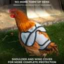 COOPED UP Canvas Chicken Saddle for Medium-Large Hens with Larger Wing Cover and Adjustable Straps - Teal