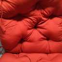 Blazing Needles Solid Twill Swivel Rocker Chair Cushion, 48 inch x 24 inch , Ruby Red, 1 Count (Pack of 1)
