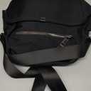 Women's Elegant Solid Color Shoulder Bag Fashionable Zipper Crossbody Bags Soft Top Handle Handbag Purse (Black)