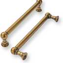 khtumeware 2 Pack 5 Inch Hole Center Antique Brass Cabinet Pulls Heavy Duty Solid Cabinet Handles cabinets Dressers Kitchens Handles Bathroom cabinets