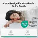 Novilla Foldable Mattress Topper, Single Size Comfort Foam Trifold Mattress with Cloud Design Cover, 4 Inch Folding Mattress for Back Pain Relief, Suitable for Camping, RV Travel, 75"x25"x4"