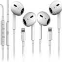 2 Pack for iPhone Headphones Wired Earbuds Earphones Built-in Microphone & Volume Control Nosie Reduction for iPhone 14 Pro Max/14 Plus/13/12/11/XR/XS/X/8/7/SE, Plug and Play Support All iOS Syste