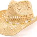 Cowboy Hat,Cowgirl Hat,Cowboy Hats for Women/Mens/Straw Wide with Shapeable Brim Cowboy Hat for Womens/White/Black. (Yellow and Shell)