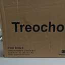 Treocho End Tables Living Room Set of 2, 24 Inch Square Side Table with 2-Tier Storage Shelf, Modern Nightstand for Living Room, Bedroom, Office, Black