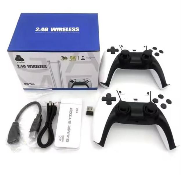 2.4G Wireless Game Controller Set, Dual Gamepad with USB Receiver, White and Black, Classic Game Console Support, 10 Simulator Compatible