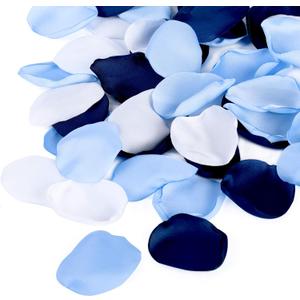 Silk Rose Petals 300pcs Navy Blue Flower Petals for Wedding Flower Girl Anniversary Table Centerpieces Party Favor Valentines Day Decoration