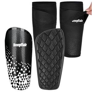 Soccer Shin Guards with 1 Pair Shin Guard Sleeves Protective Equipment Shin Guards Soccer Cushion Protection Reduce Shocks for Shin Guards Soccer Youth/Adult (M)