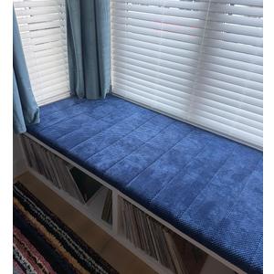 Custom Corduroy Window Bench Seat Cushion Soft Plump Comfy Customized Bay Window Sill Seating Foam Cushions for Indoor Furniture, Mudroom Entryway, Reading Nook, Kitchen Dining Room, Non Slip Bottom