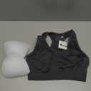 Women's Seamless Racerback Sports Bra High Impact Support Yoga Gym Workout Fitness (Large, Dark Gray)