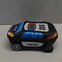 ZIPIT Police Car Pencil Case for Boys, Large Capacity Pencil Box for School with Spinning Wheels, Blue