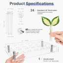 Plant Propagation Station, 24 Floral Tubes, Floral Arrangement Kit, Modern Acrylic Desktop Rack with Propagation Tubes for Hydroponics Rooting Cuttings, Bud Vase Holder, Plant Lover Gift