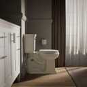KOHLER 20111-96 Brevia, Slow Close Toilet Seat, Round Toilet Seat, Grip-Tight Bumpers, Quick-Attach Hardware, Biscuit