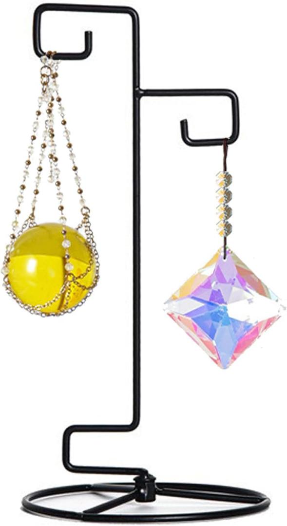 Ornament Display Stand Hanger Rack Hook Chrismas Ornament Party Decoration Holder Air Plant Flower Pot Hanging Terrarium Home Office Decoration(E-Style)