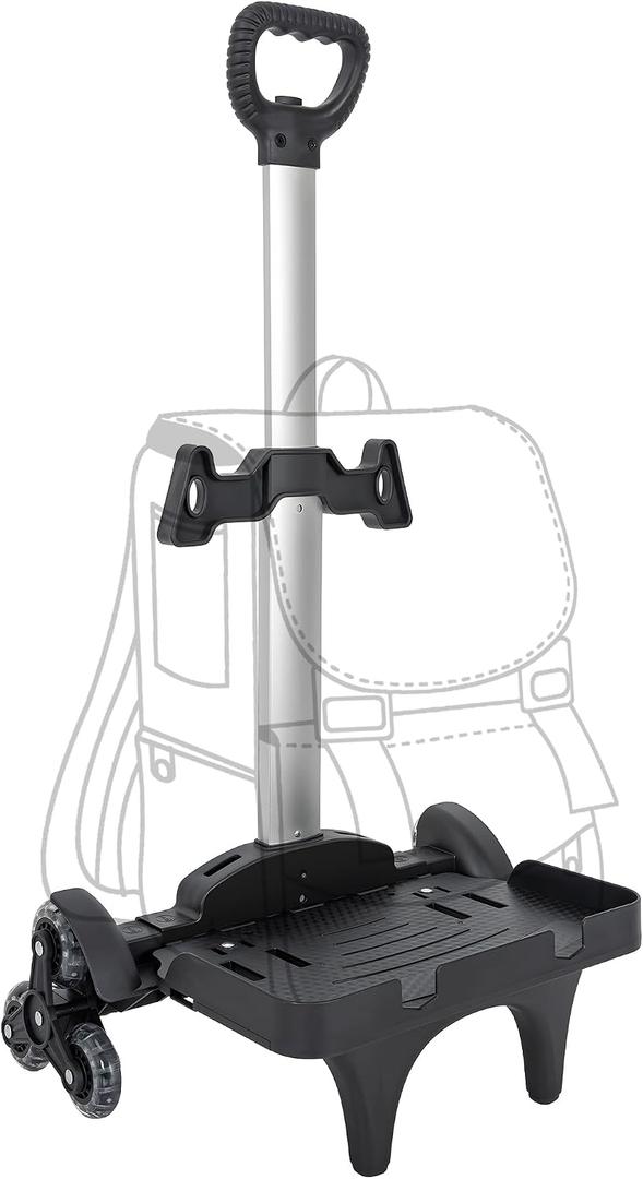 Backpack Trolley with Edge Guard 6-Wheels Rolling Dolly Cart for Backpack,Luggage,Travel Hand Truck