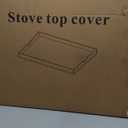 WOLKI Noodle Board Stove Covers for Gas Burners, 30"L x 22"W x 2.5"Th Heavyweight Stove Top Covers for Electric Stove, Buil-in Handles, RV Stove Cover, Sink Cover, Wooden Serving Tray (White)