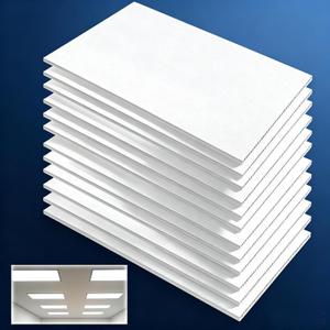 12 Pack 23.8" x 47.8" x 0.2" Fluorescent Light Covers Cuttable for Classroom Office Diffuser Panels for 2x4ft Drop Ceiling Light Durable Material Ceiling Light Cover Panels for Hospitals Home, 23.8x47.8in