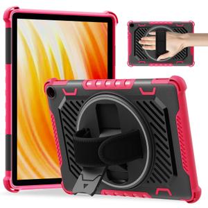 ROISKIN for 2023 Release Tablet Flre HD 10 & HD 10 Plus Case 13thGeneration with Hand Strap Kickstand (Black+Pink66)