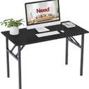 Need Home Office Desk 47 inch - No Assembly Folding Computer Table with BIFMA Certification,Computer Table Workstation Perfect for Teens/Office/Home