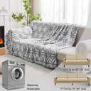 LOMAO Couch Cover Sofa Covers for 3 Cushion Sectional Couch Covers L Shape Couch Cover with Tassel Sofa Protector Washable Reversible Chenille Sofa Slipcover for Pet (1-Light Grey,XLarge71 * 134)