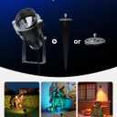 4 Pack RGB Landscape 12W Spotlights for Outdoor & Indoor Decoration Waterproof 120V Wired Color Changing Spot Light with Remote for Lighting Garden Tree, Potted Flowers, Cabinet Display, Artwork