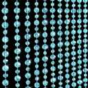 Boshen Crystal Beaded Curtain, 35.5 x 79 Inches Acrylic Hanging Door Beads String Curtain, 30 Strands Room Divider for Doorway Window Living Room Bedroom Decor, Lozenge Pattern-Blue