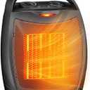 GiveBest Portable Electric Space Heater, 1500W/750W Ceramic Heater with Thermostat, Heat Up 200 Square Feet in Minutes, Safe and Quiet for Office Room Desk Indoor Use (Black)