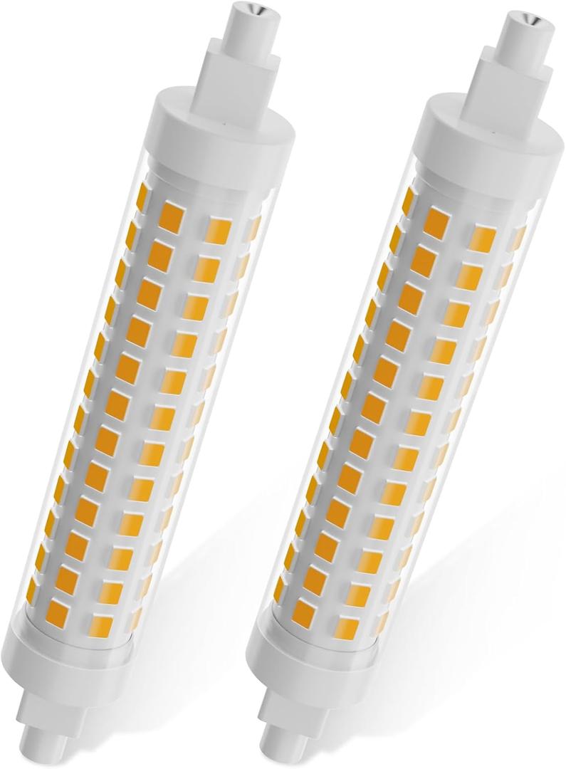 TAIYALOO R7S LED Bulb 118mm 100W T3 Halogen Bulb Equivalent Dimmable J Type Linear Double Ended Floodlight Bulbs for Work,Security,Landscape Lights,Floor Lamps,120V 10W Warm White 3000K,2 Pack