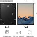 Infun 11x14 Black Picture Frame Solid Wood - Black Poster Frames with Clear Glass for Wall Hanging, Dual Hooks Horizontal or Vertical, Modern Photo Frame for Home Office Decor (11X14)