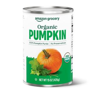 Amazon Grocery, Organic Pumpkin, 15 Oz (EXP 10/20/28)