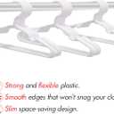 100 Pack White Kids Hangers 11.6 Inch - Baby Clothes Hangers for Toddler & Child, Durable Plastic Children's Hangers for Closet, Pants, Coats, Skirts (Non-Slip, Space-Saving)