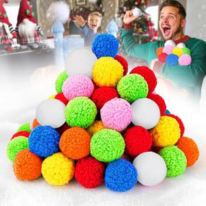 96pcs Colorful Snow Fake Balls Reusable Winter Ball for Kids Outdoor Games
