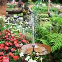 AMZtime Solar Fountain Pump with Separate Solar Panel, 2.5W Solar Water Pump with 6 Nozzles and 10ft Cable, Outdoor DIY Solar Powered Water Fountain for Bird Bath, Garden, Fish Tank, Pond, Patio