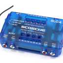 Scosche SLC4 Line Output Converter/OEM Premium Amplifier Adapter - 4CH LOC High/Low RCA Converter Car Audio - Add New Amp or Retain Factory Amp - Line Level Converter for Car Stereo - Quality Sound (Blue)