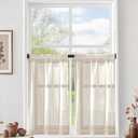 2 Pack Black Spring Tension Curtain Rods 24-46 Inches, Spring Loaded Curtain Rods No Drilling, Adjustable Tension Rod for Windows Bedroom Bathroom Kitchen Doorway Closet
