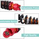 OUMURS 285mm 11.2" Universal Motorcycle Rear Shock Absorber Suspension Adjustable 980lbs Spring Fit for Dirt Bike Pit Dirt Bike Fit for Honda Yamaha Apollo Stomp WPB Bucci Orion M2R