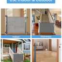 Veraste (2 Pack) Retractable Baby Gate for Doorways and Stairs, Mesh Safety Gate for Pet, Indoor & Outdoor Use, One-Hand Operation, Easy Installation, 33.6" Tall, Expands to 55" WideGrey,33.6"x55"