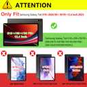 2 x ZtotopCases for Samsung Galaxy Tab S10 Plus Case 2024/ S9 Plus/ S9 FE Plus 5G 12.4 Inch 2023, Premium PU Leather Cover with Hand Strap/Front Pocket/S Pen Holder for Tablet S10+/S9+/S9 FE+, Black