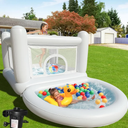 White Bounce House Toddler Bounce House, Bounce House for Kids 3-6 Mini Bounce House, Indoor Outdoor Inflatable Bounce House for Kids and Adults