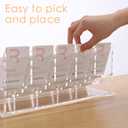 SANRUI Vertical Business Card Holder for DeskClear Acrylic Business Card Display Stand6 Slots 3 Tier Holds 300 Cards