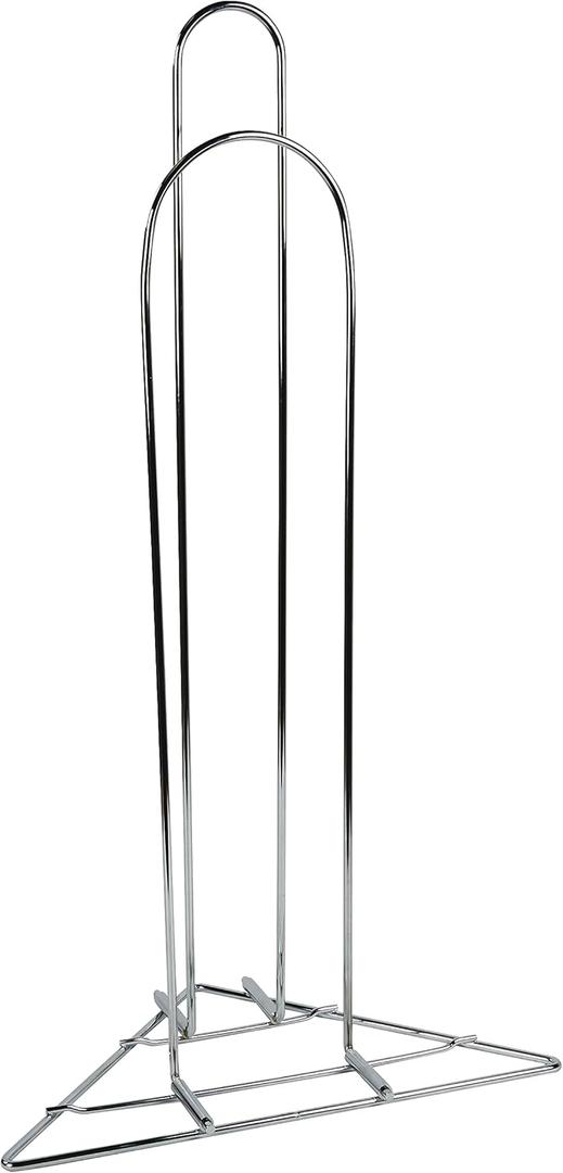 SSWBasics Chrome Clothing Hanger Holder (Fits 50-75 Hangers)  Lightweight and Portable Laundry Room and Retail Hanger Organizer Stacker  for Adult Size Hangers