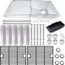 Grill Grease Tray Replacement Parts for Nexgrill 720-0888S, 720-0830X, Adjustable Drip Pan, Cooking Grid Grates, Heat Plates, Burner Tubes and Igniters Kits for Nexgrill 5 Burner & Nexgrill 4 Burner.