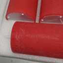 LUSHABOR Flameless Candles, 4 Pack Battery Operated Candles with Remote, Real Wax LED Fake Candles with Timer Flickering for Christmas Wedding Home Party D3 H 5" 6" 7" 9" Red